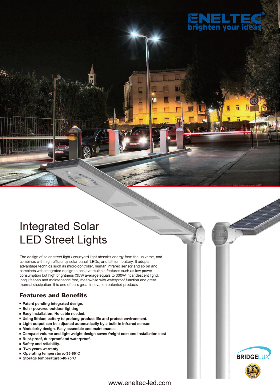 Integrierte Solar-LED-Straßenleuchte