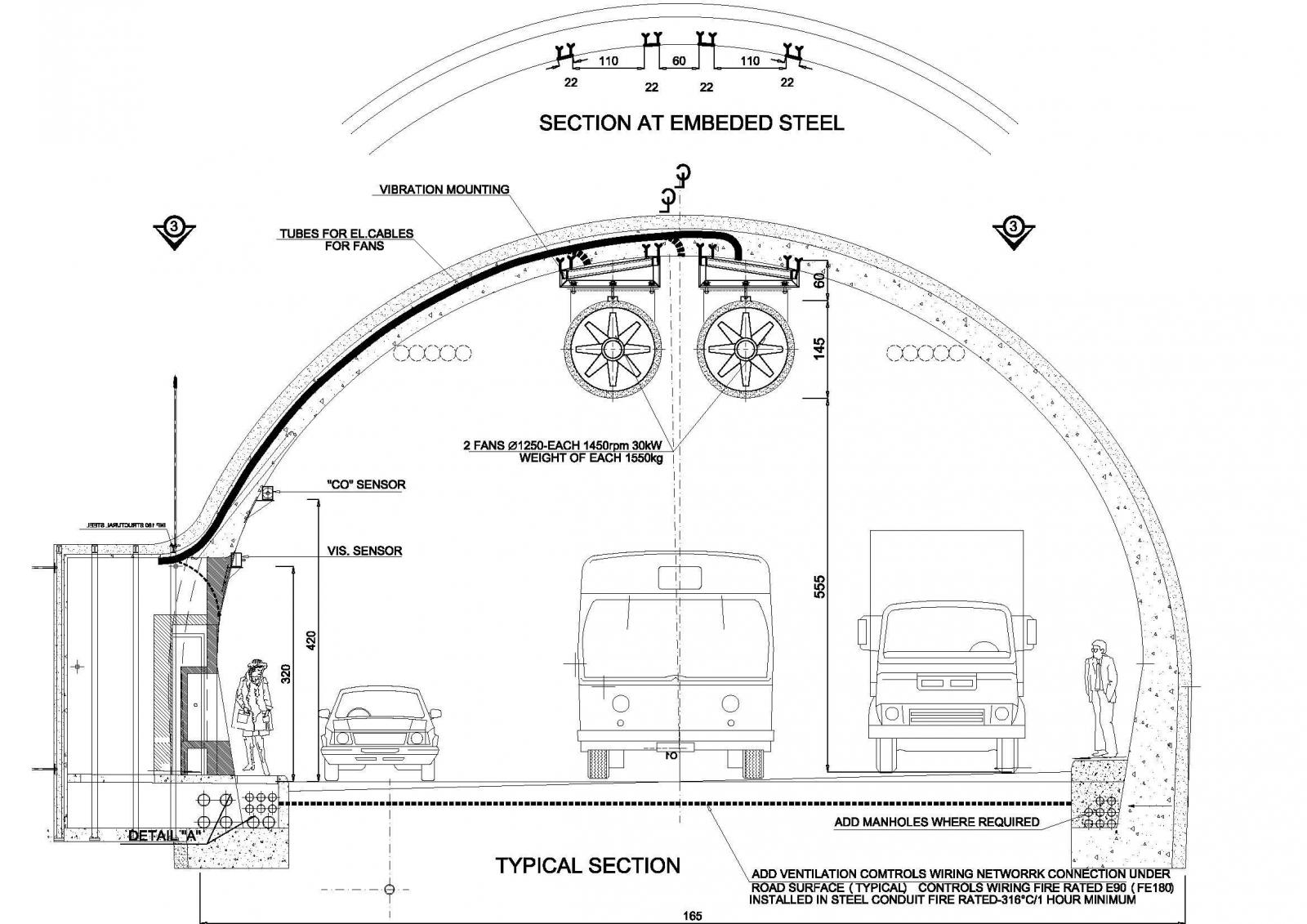 ENTL-120W-02 LED-Lichter Tunnel in Jerusalem